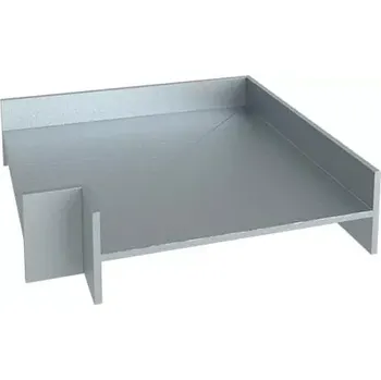 Odvodňovací žlab Rohová podpěra do žlabu (Hliníková rohová podpěra do žlabu pro usazení dlažby, rozměr 179x129 mm)