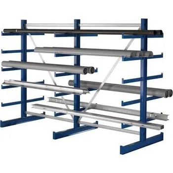 Dílenský regál Oboustranný konzolový regál, základní 200 x 540 x 109 cm, 10 800 kg, 60 konzolí