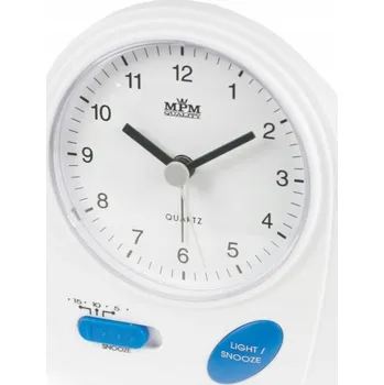 Hodiny Stolní hodiny MPM Quality bílé 9,2 cm