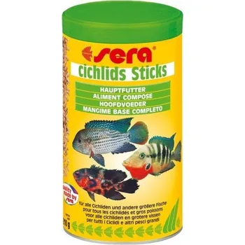 Krmivo pro rybičky Sera základní krmivo pro středně velké a velké cichlidy Cichlids Stick 1000ml Nature
