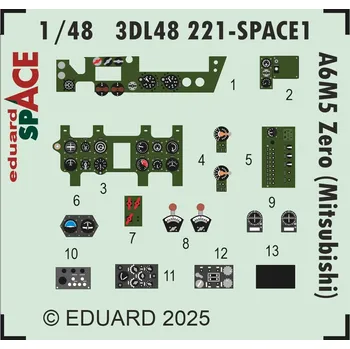 Plastikový model Eduard 1/48 A6M5 Zero (Mitsubishi) SPACE (FINE MOLDS)