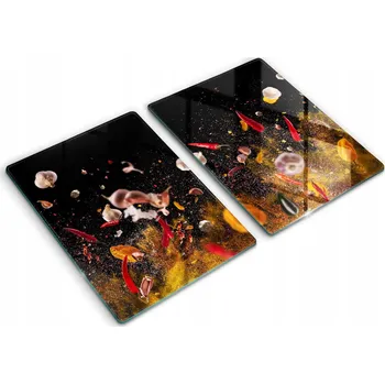 Obraz Dekorativní Krycí Desky z Tvrzené Sklo na Krájení 2x40x52 cm Ostré koření