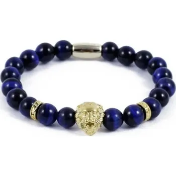 Náramek Zlatý Lev - náramek s kameny z tmavého sodalitu