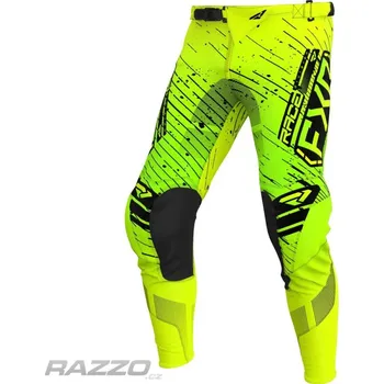 Moto kalhoty Dětské kalhoty FXR Youth Podium MX Pant HiVis Lime Black 2025 Kids 24
