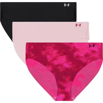 Kalhotky kalhotky Under Armour Pure Stretch No Show Nov Bikini 3 Pack - Virtual Pink/Prime Pink/Black S