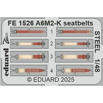 Plastikový model Eduard 1/48 A6M2-K seatbelts STEEL (EDUARD)
