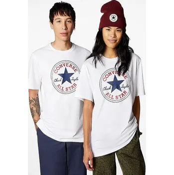 Pánské tričko tričko Converse Go-To All Star Patch Logo/10025459 - A03/White XXL