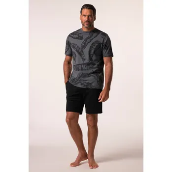 Pánské pyžamo JP1880, Plus size Pyžamo JP1880, kolekce domácího oblečení, plošný potisk, tričko, šortky, do 8XL pro plnoštíhlé nadměrná velikost, 837709728-1456, šedý, 7XL, Plus size oblečení, Oblečení pro vysoké muže, Nadměrné velikosti, Oblečení pro plnoštíhlé.
