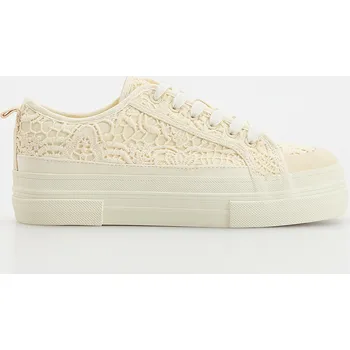 Dámské tenisky Reserved - Tenisky se zvýšenou podrážkou - krémová - 374CP-01X - 374CP-01X-37
