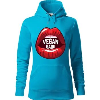 Pánská mikina Dámská mikina Vegan babe Velikost (žena): XS, Vyberte barvu: Tyrkysová