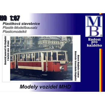 Plastikový model 1:87 Stavebnice tramvaje Ringhoffer (9 oken), DP Praha (474) orig. prov., Epocha III