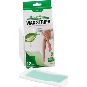 Přípravek na depilaci a epilaci Depilační pásky na nohy a tělo se studeným vosk, 6 kusů, WAX STRIPS ALOE VERA