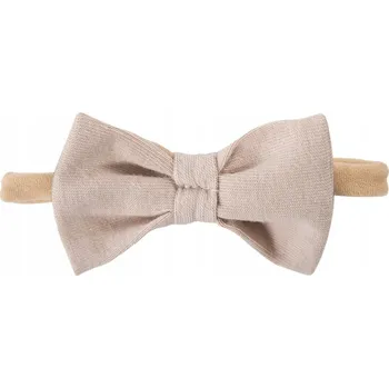 Čelenka Eevi, čelenka s mašlička na gumičce, béžová