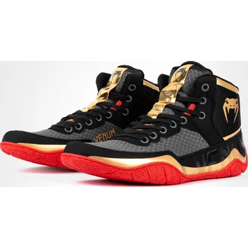 Venum Boty Wrestling Elite - černo/zlato/červené 37