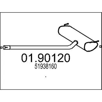 Tlumič výfuku Zadní tlumič výfuku MTS 01.90120