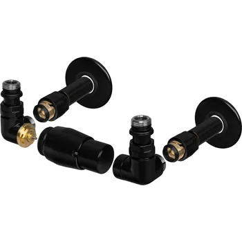 Termostat Hopa Classic-Set Připojovací sada se svěrným šroubením, levá, černá, RDCLASSICSETLB