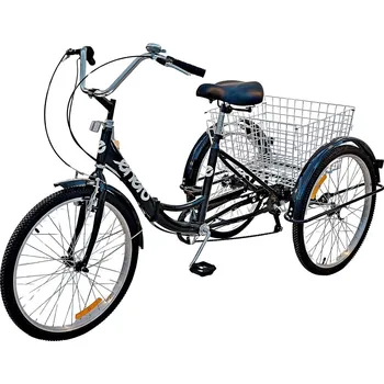 Dětské kolo 3KOLOVÉ SKLÁDACÍ KOLO 24 ČERNÉ SHIMANO 7-RYC.