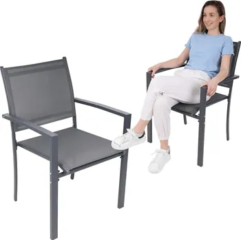 ZAHRADNÍ ŽIDLE 57X57X88CM TEXTLINE SADA 2KS