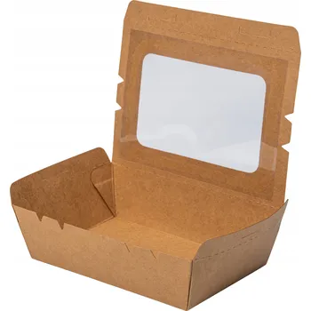 Jednorázové nádobí Obědové boxy na jedno použití Ecopicnic hnědé 700 ml 200 ks