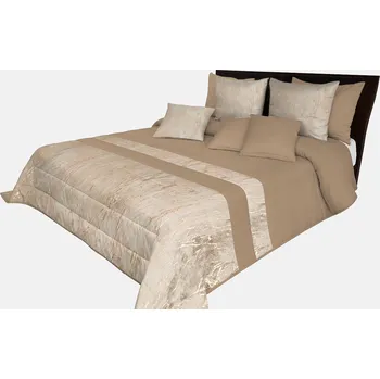 Přehoz na lůžko Luxusní přehoz na postel s mramorovým vzorem NMO-052 ve světle hnědé barvě Rozměr přehozu (šířka x délka): 200x220cm