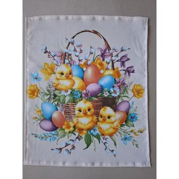 Utěrka Utěrky utěrka waflová Kuřátka košík