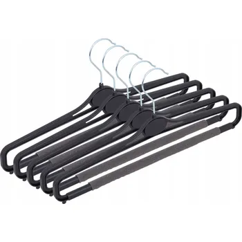 Věšák Šatní ramínko plastový Fabryka Wieszaków Polwo černý