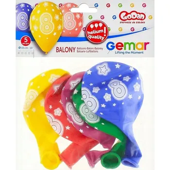 Party dekorace DEKORACE K 18. NAROZENINÁM BALÓNKY "8" 5 Kusů Krásná DEKORACE na oslavu Mega