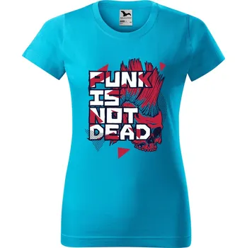Dámské tričko Dámské tričko s potiskem Punk Barva trička: Tyrkysová - 44, Velikost: S
