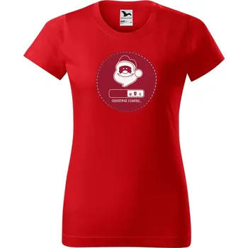 Dámské tričko Dámské tričko s potiskem Christmas loading Barva trička: Červená - 07, Velikost: M