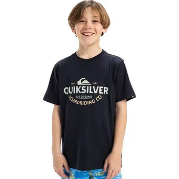 Pánská móda tričko Quiksilver Ev Typed Out - KTP0/Dark Navy 16 Years