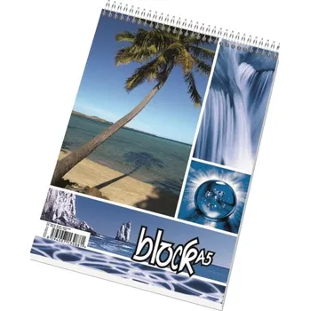 Blok Blok bezdřevý s horní spirálou A5, 50 listů, čistý, 15050/2 B