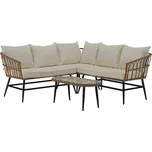 Vikio Zahradní ratanový set přírodní-béžová-černá TZS107BE