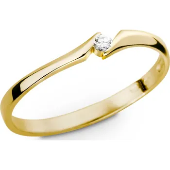 Prsten Zásnubní prsten ze žlutého zlata se zirkonem 299.90 Velikost: 56