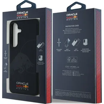 Pouzdro na mobilní telefon Red Bull PU kožený kryt "Meshed" s MagSafe pro Samsung Galaxy S25 - modrá