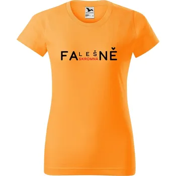 Dámské tričko Falešně skromná Barva trička: Tangerine orange - A2, Velikost: XS