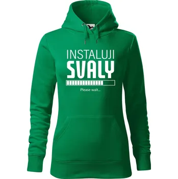 Pánská mikina Dámská mikina Instaluji svaly Velikost (žena): L, Vyberte barvu: Světlá khaki
