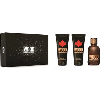 Dsquared² Wood For Him - EDT 100 ml + sprchový gel 100 ml + balzám po holení 100 ml + 2 měsíce na vrácení zboží