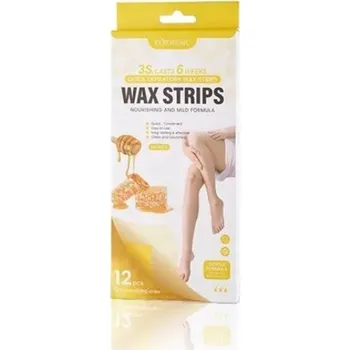 Přípravek na depilaci a epilaci Depilační pásky na nohy a tělo se studeným vosk, 6 kusů, WAX STRIPS MEDOVÉ (s medem)