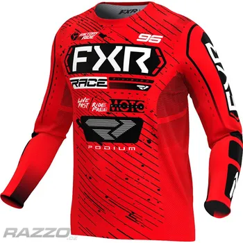 Moto dres Pánský MX dres FXR Podium MX Jersey Red Black 2025 M