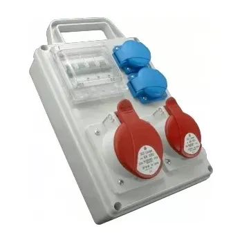 Rozvaděč Zásuvková rozvodnice ROS-I 1600D s držákem, 2x16A 400V 4 pól + 2x230V jištěná, I5P44 (Zásuvková rozvodnice ROS-I 1600D s držákem, 2x16A 400V 4 pól + 2x230V jištěná, I5P44)