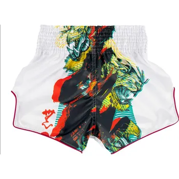 Bojový sport Thai šortky Fairtex BS1908 Satoru Collection - bílé XL