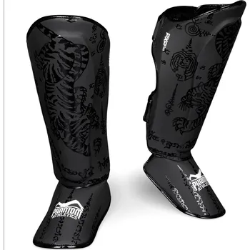 Chránič holeně pro bojový sport PHANTOM Chrániče holení muay thai - černé L/XL