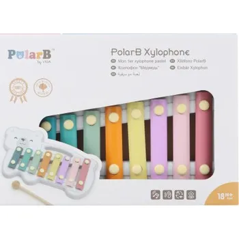 Hudební nástroj pro děti PolarB Dřevěný xylofon - polární medvěd