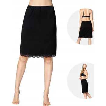 Dámské šaty Spodnička pod šaty s krajkou viskóza BLV50-176 Černá L