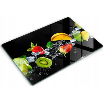 Obraz Kuchyňská deska na krájení – Ochranná podložka na kuchyňskou linku – Ovoce ve vodě 80x52 cm