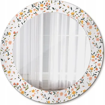 Zrcadlo Moderní Zrcadlo Kulaté Malé kytičky 60cm
