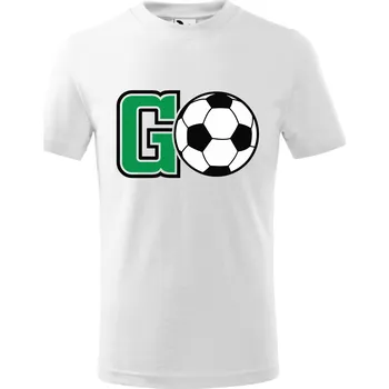 Dětské tričko s potiskem Fotbal GO Velikost: 110 /4 roky, Barva trička: Bílá