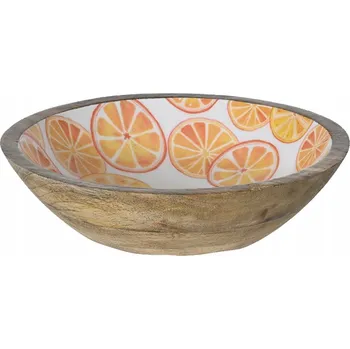 MISA Dřevěná miska zdobená plátky pomeranče POMERANČ 24 cm
