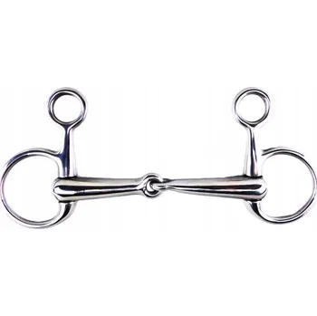 Udidlo pro koně Udidlo Baucher, jednou lomené, duté, Nerezová Ocel Balotade, 14,5 cm