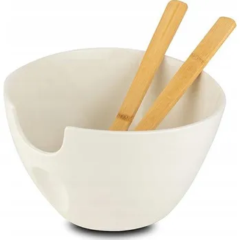 NAVA keramická mísa na salát 24 cm 2.7 l + sada příborů Terrestrial